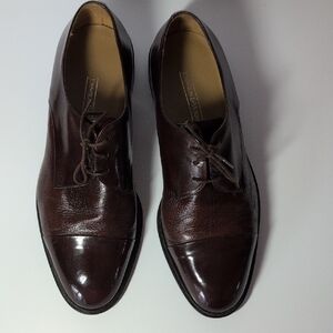 Johnston & Murphy Dark Brown Leather Oxfords